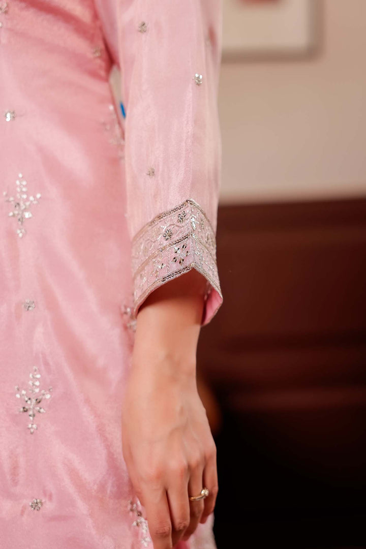 Pink Soft Silk Palazzo Suit.