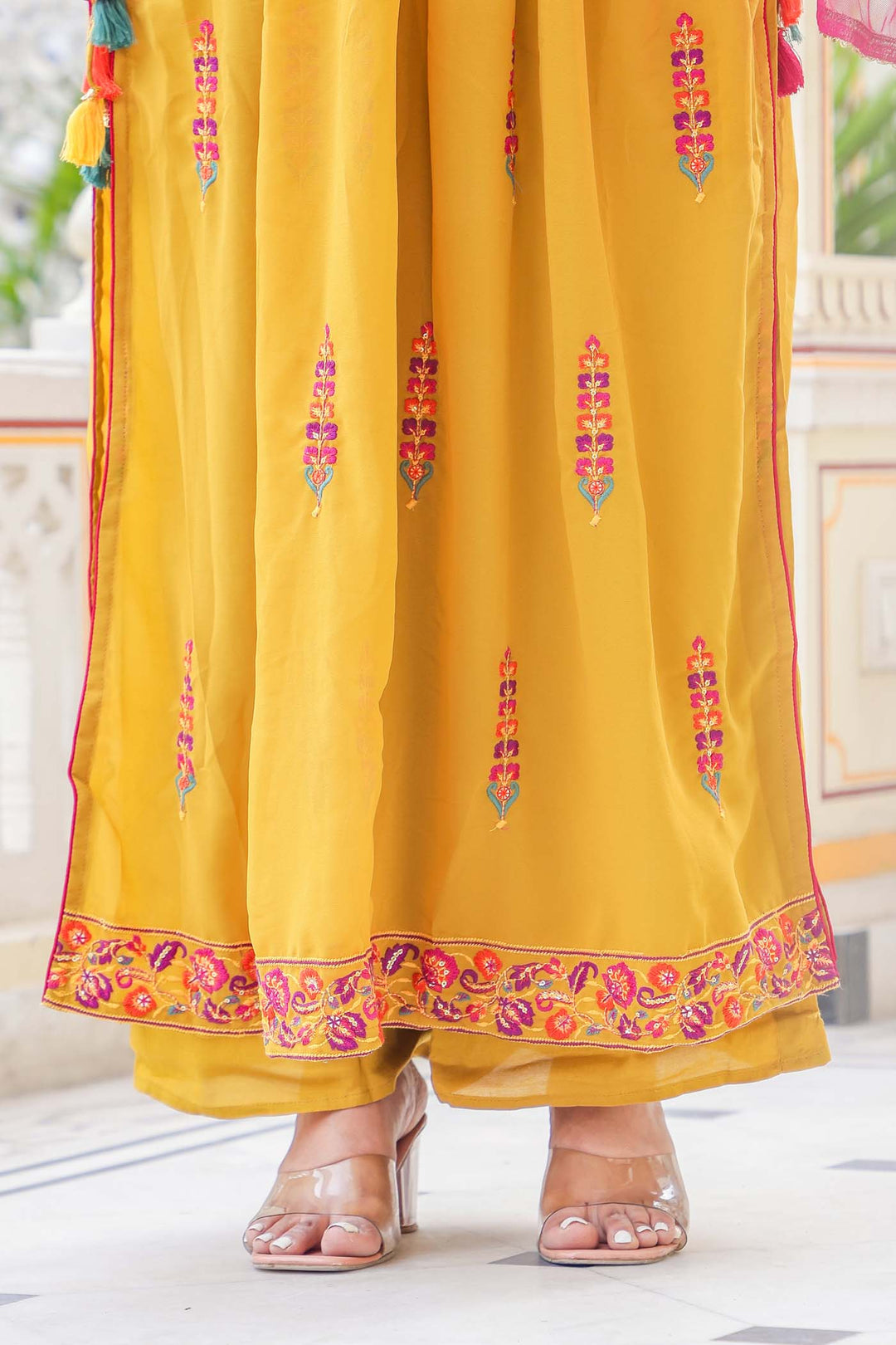 Yellow Naira Cut Kurta Set.