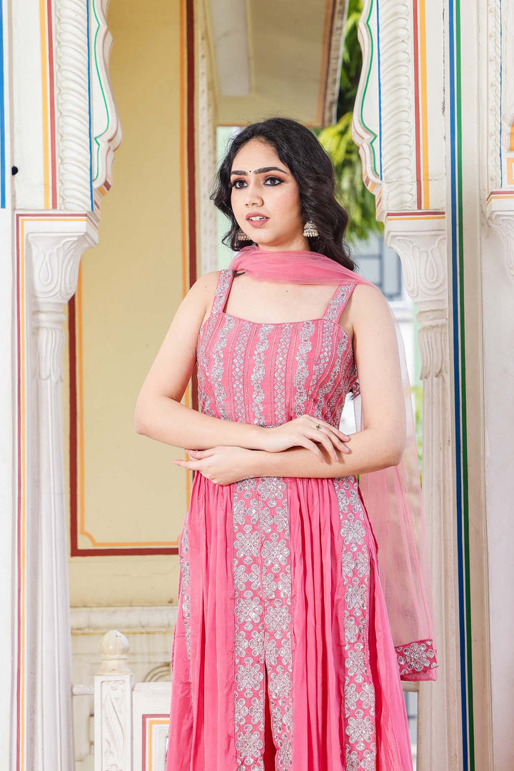 Pink Naira Cut Kurta Set