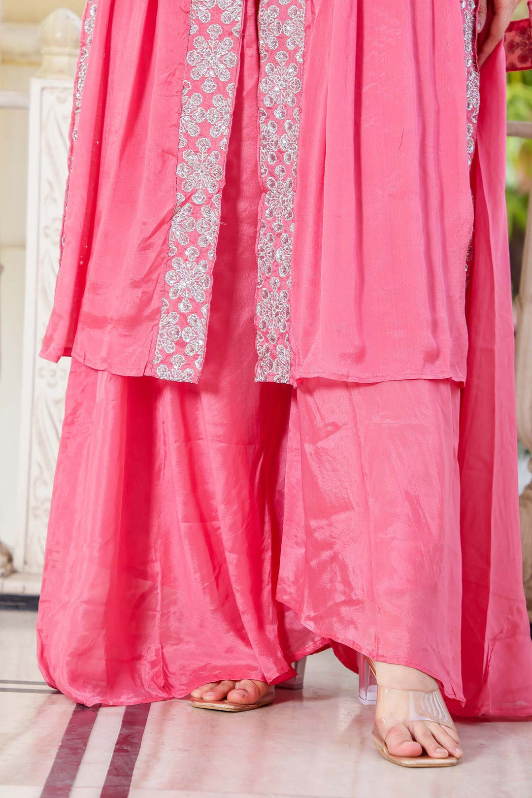 Pink Naira Cut Kurta Set