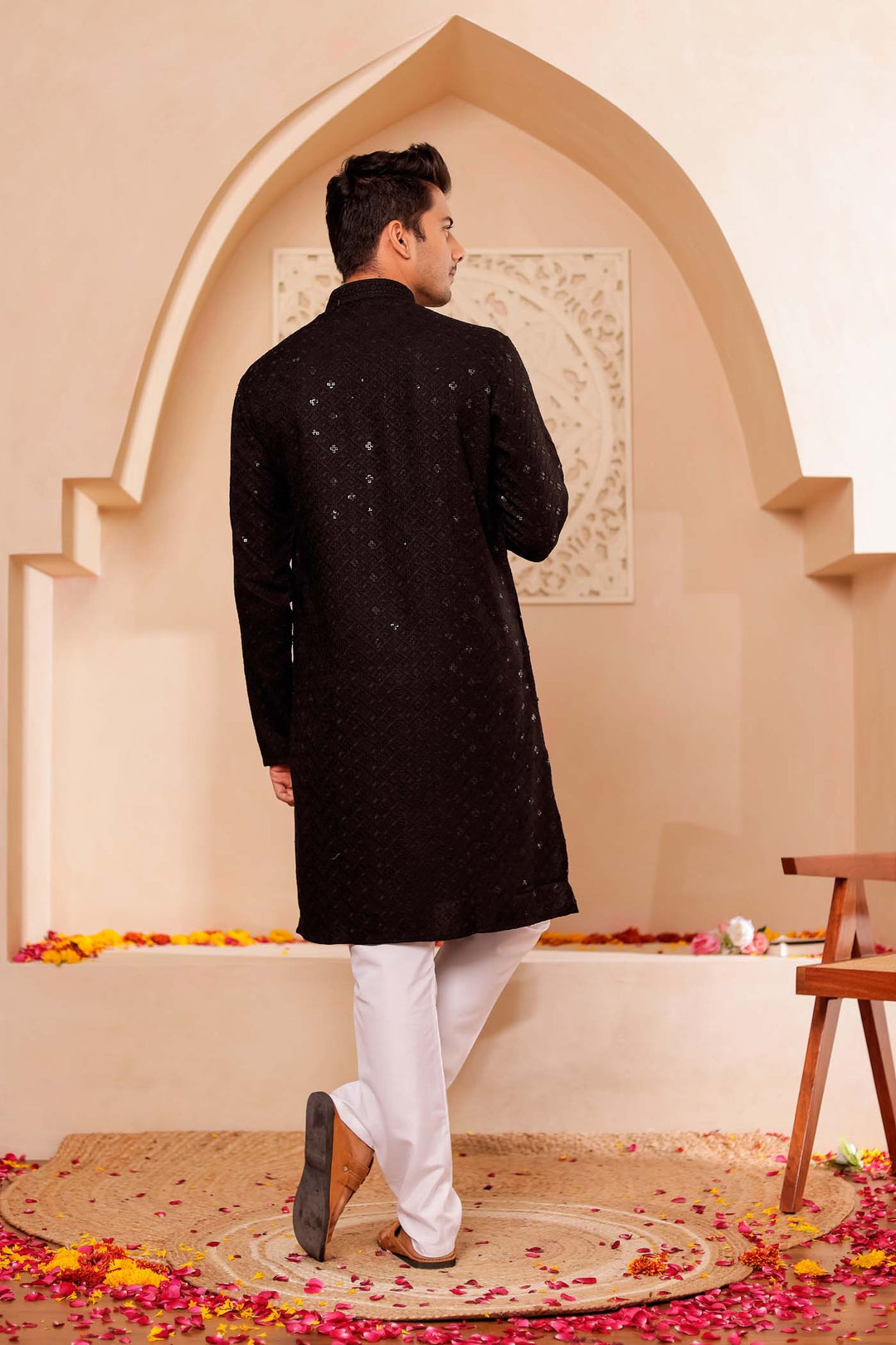 Black Chikankari Embroidered Kurta Suit