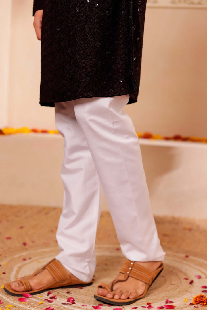 Black Chikankari Embroidered Kurta Suit