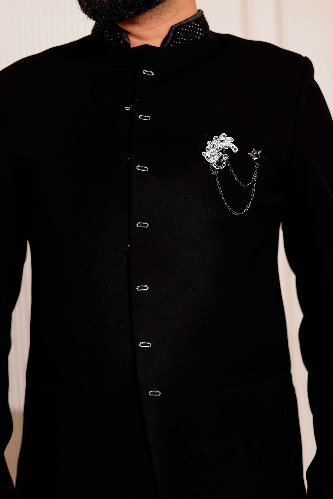 Black Jodhpuri Suit