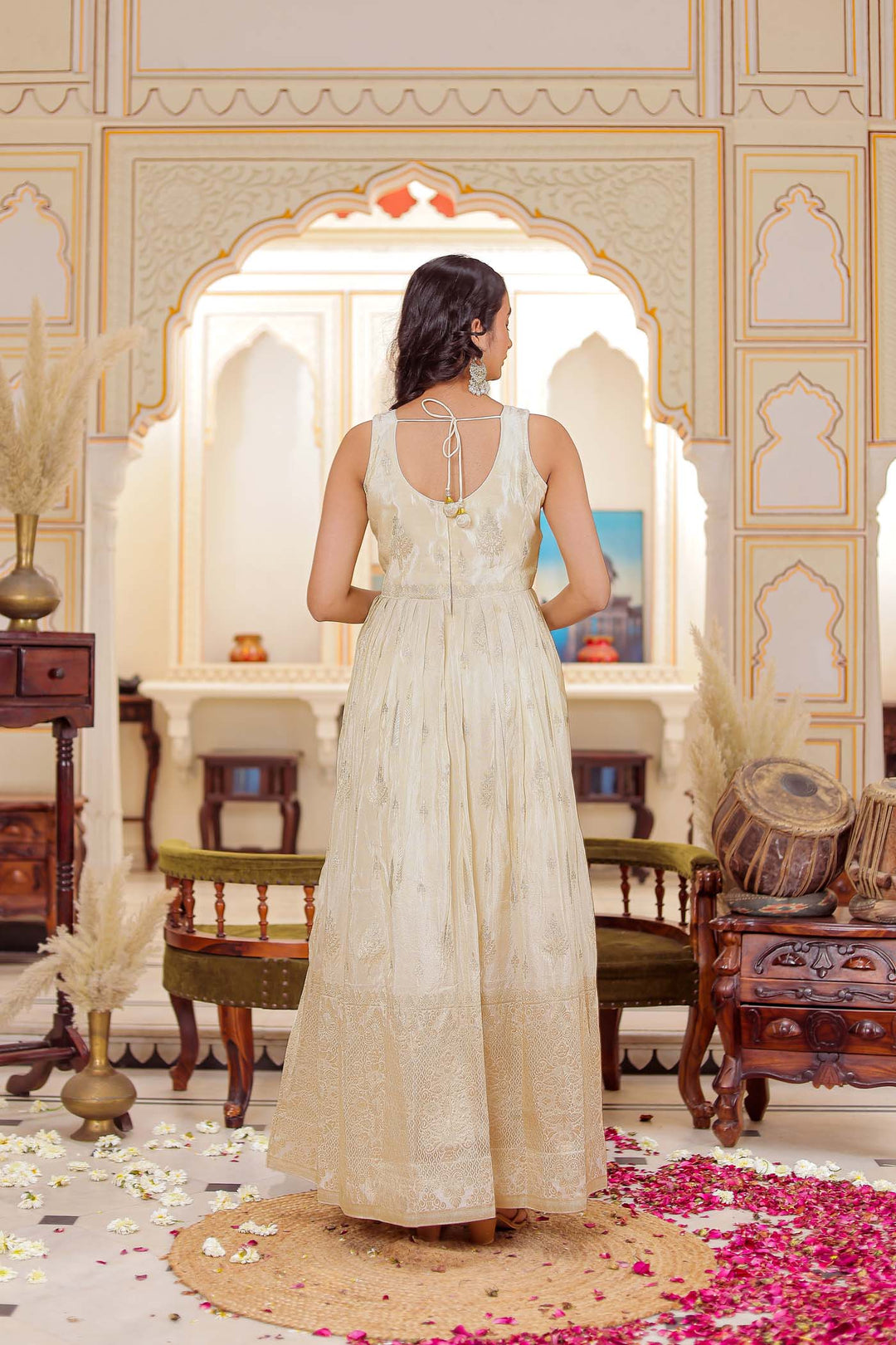 Gold Anarkali Suit