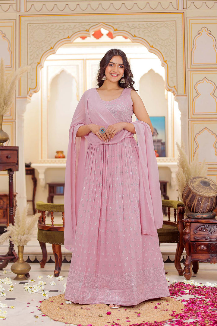 Dusty Pink Anarkali Suit