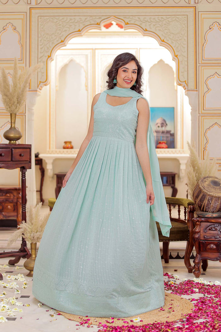 Sea Green Anarkali Suit