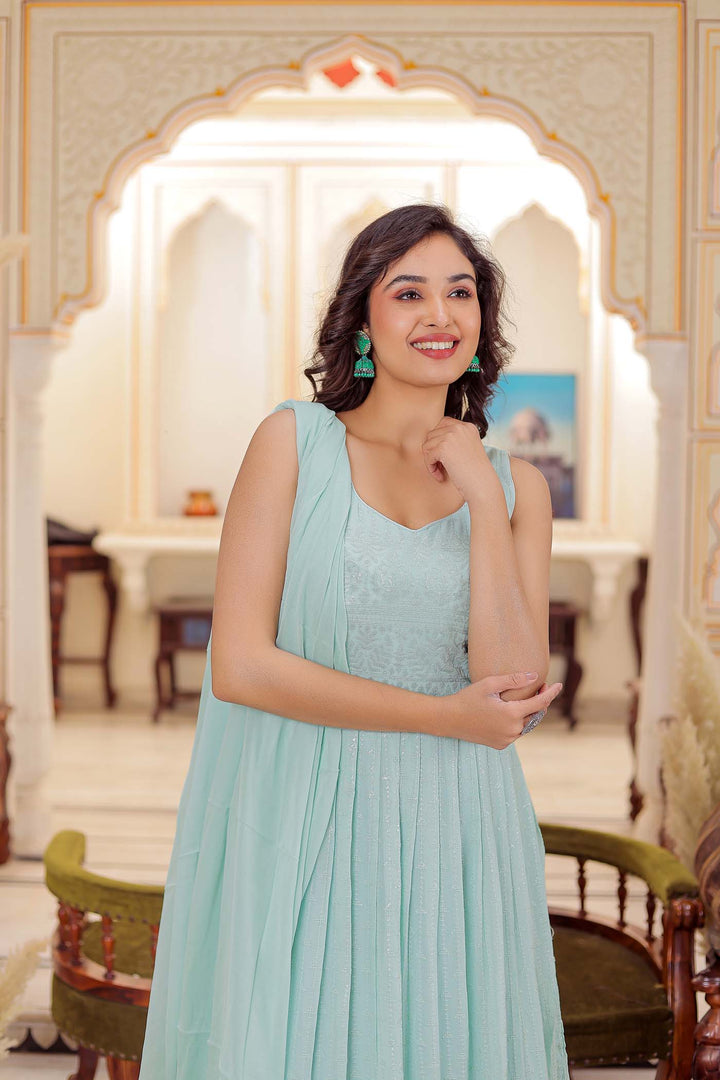 Sea Green Anarkali Suit