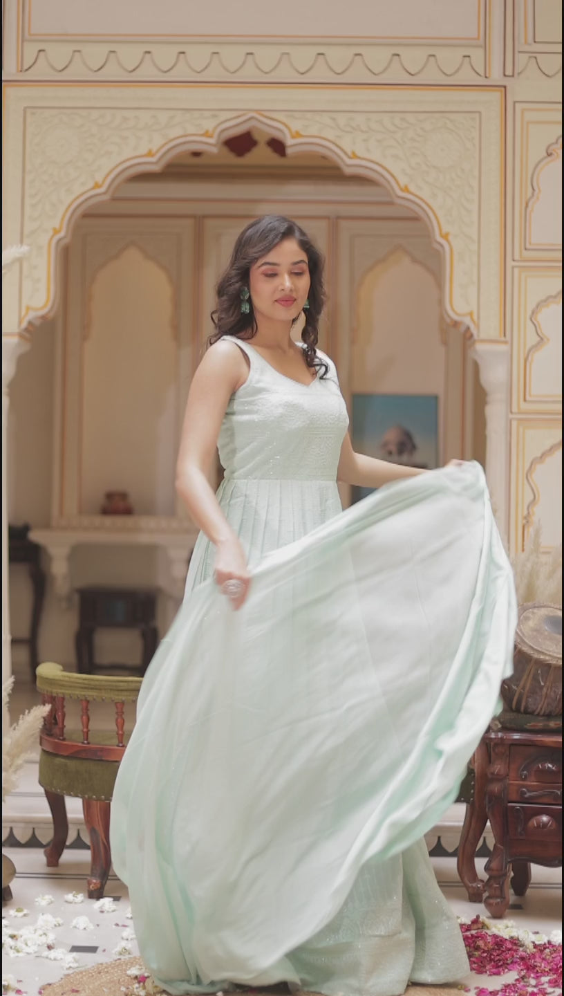 Sea Green Anarkali Suit