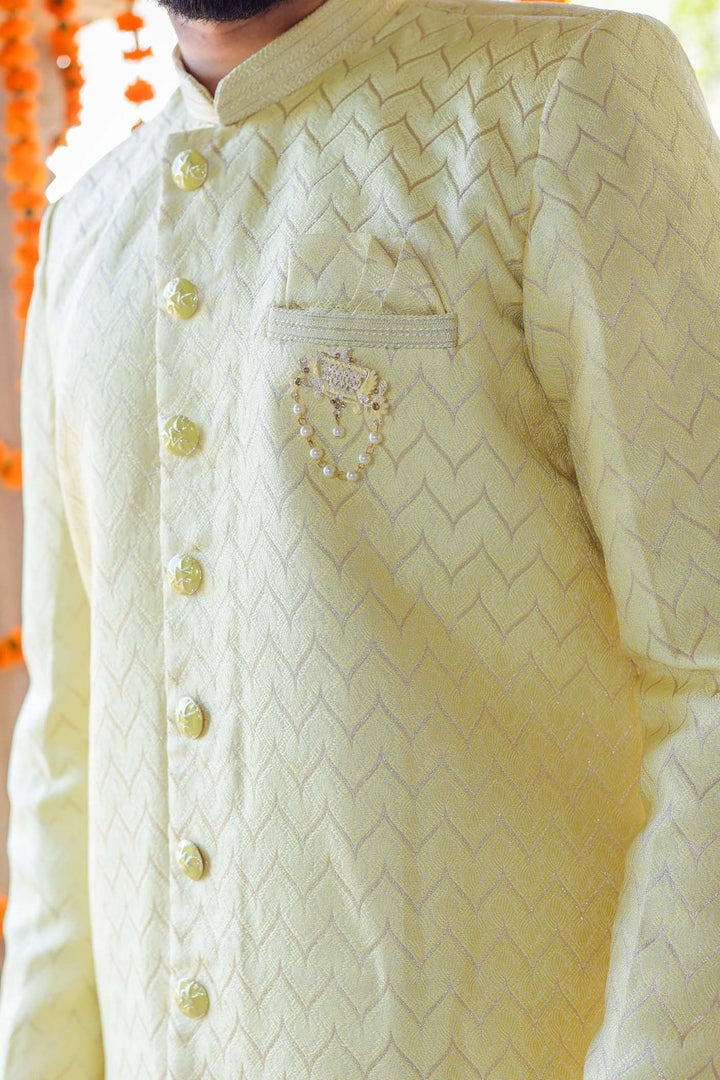 Light Yellow Semi Indo-Western Suit.