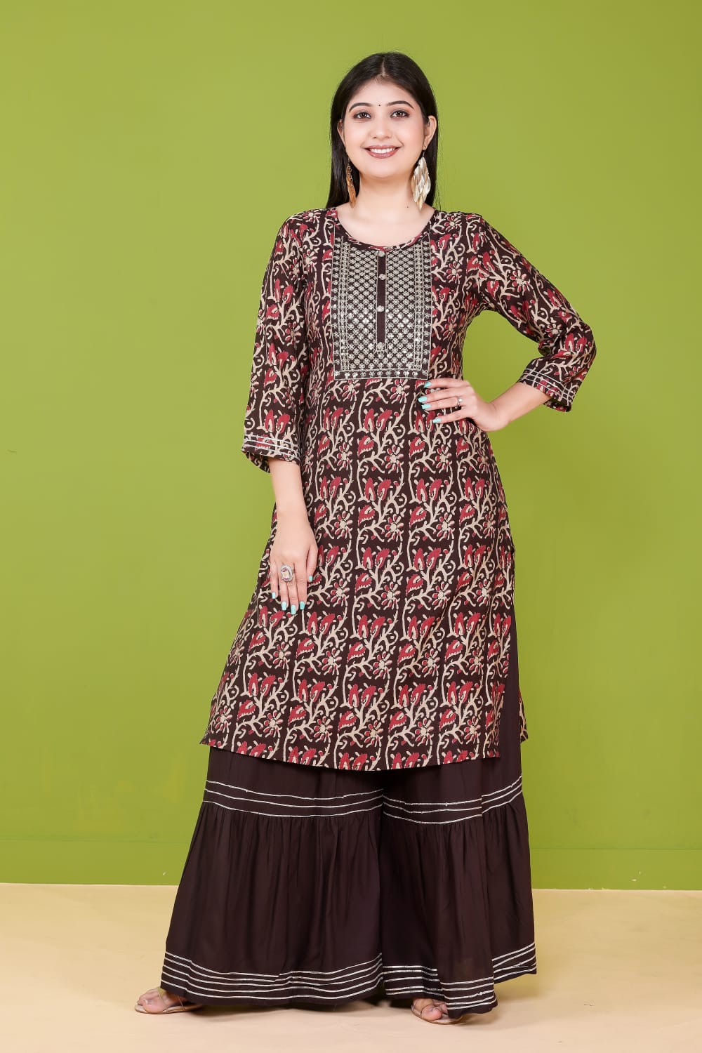 Black Muslin Sharara Suit